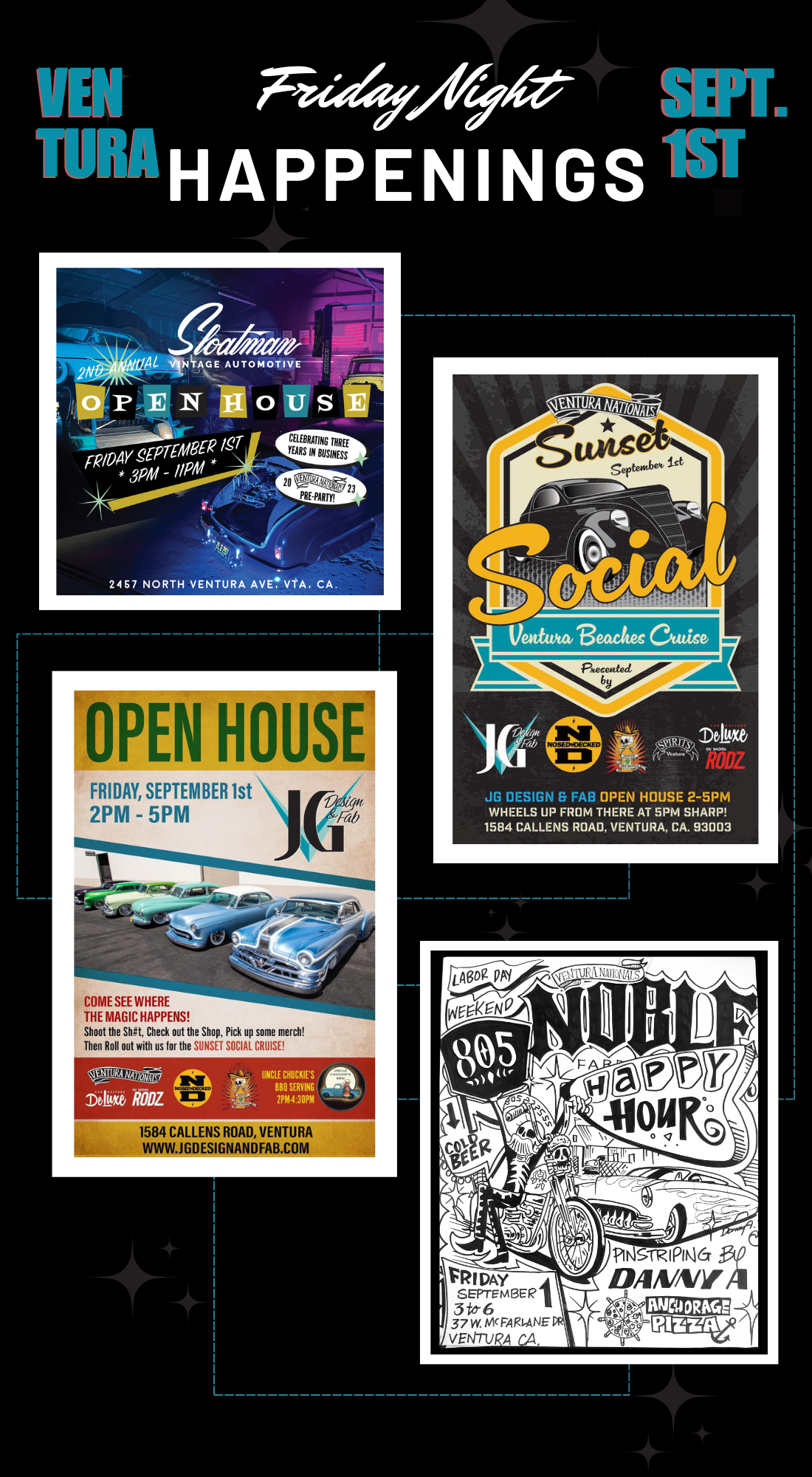 Friday night Open House/ Shop Partys for Ventura Nationals September 1st, 2023