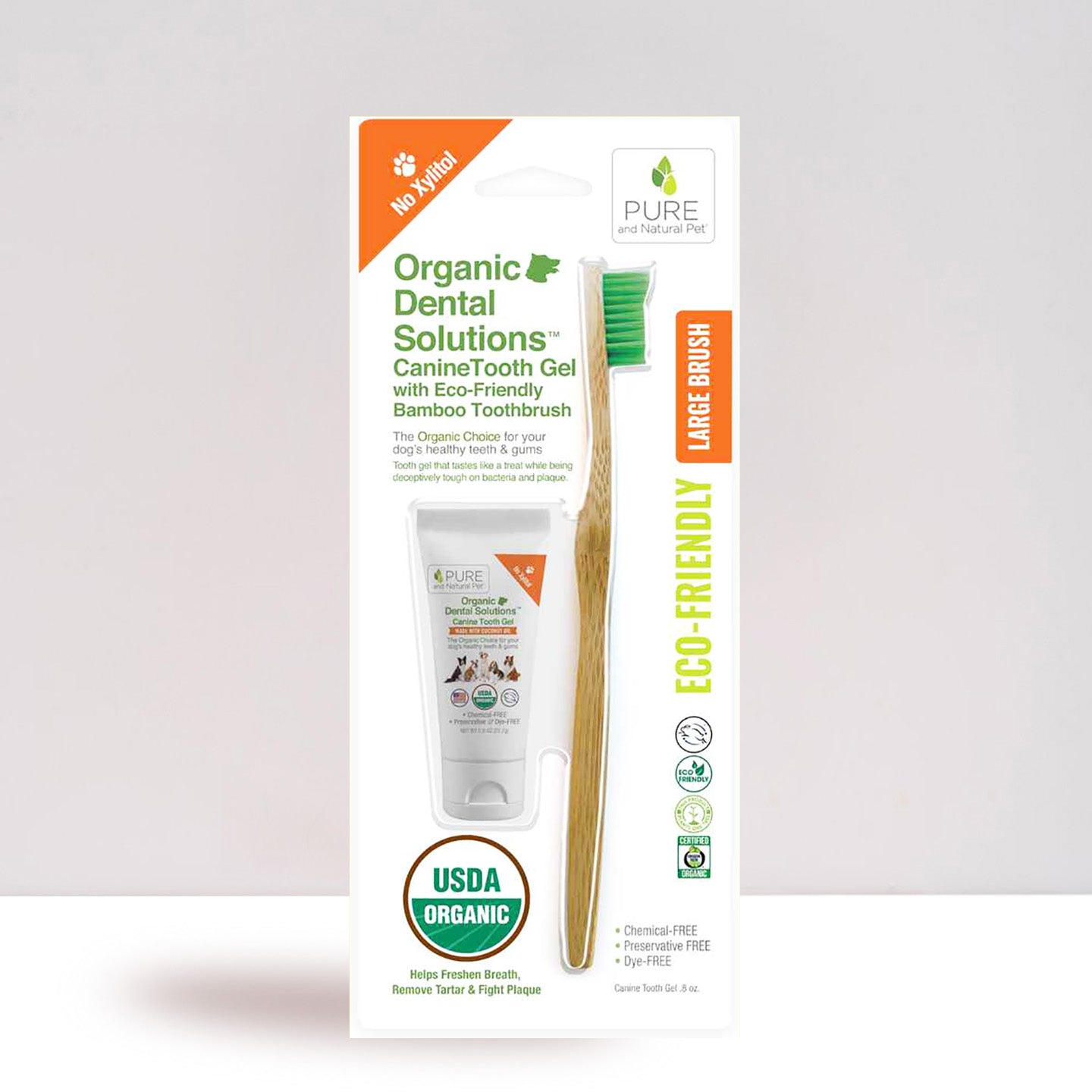 Big Dog Dental Set: Organic Toothpaste & Toothbrush by Pure and Natura –  