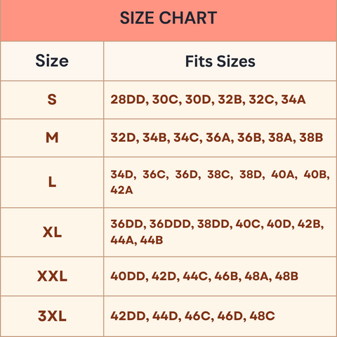 Bra Size Chart – Shaper Stuff