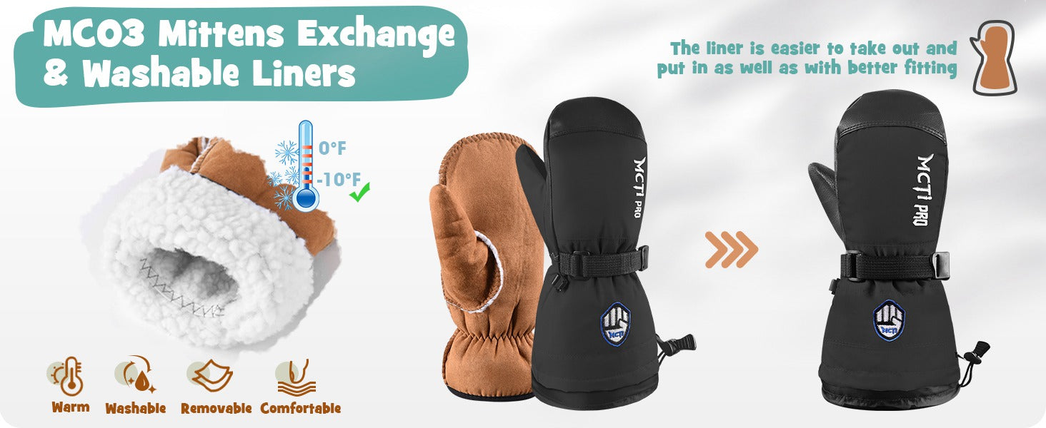 MC03 mittens exchange& washable liners