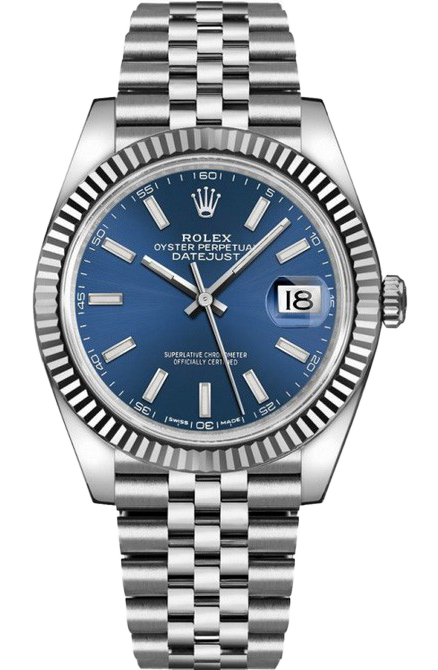 datejust 41 blue dial jubilee