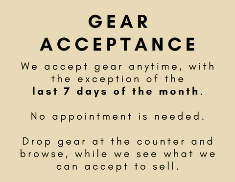 Used outdoor gear acceptance process rochester, mn