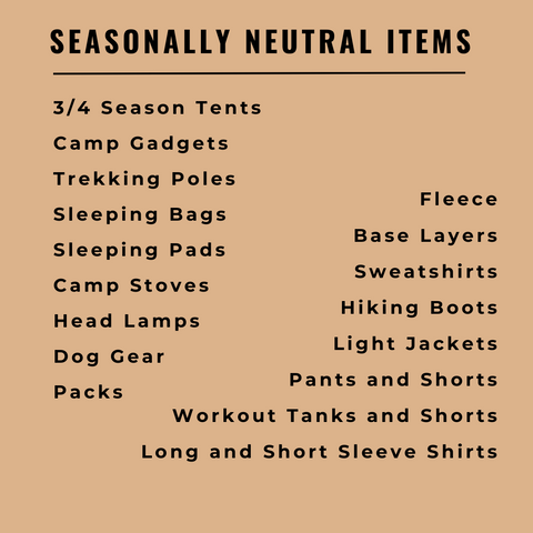 Seasonally Neutral Items