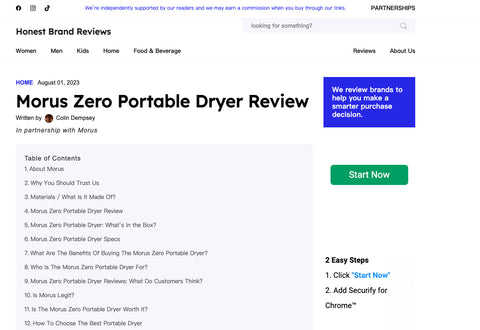 Honest Brand Reviews - Morus Zero