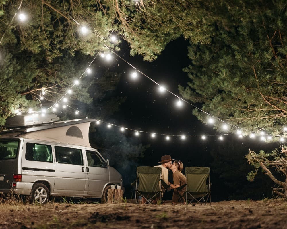 outdoor camping with portable dryer