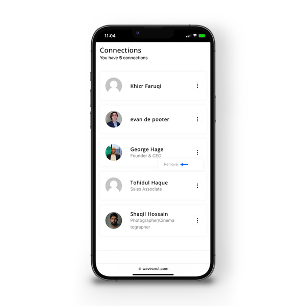 Removing connections from your digital profile