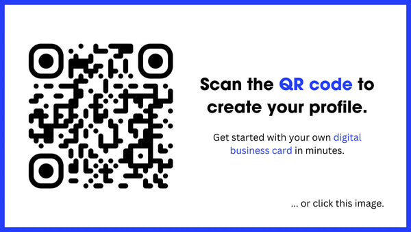 Scan the QR code to create a digital business card.