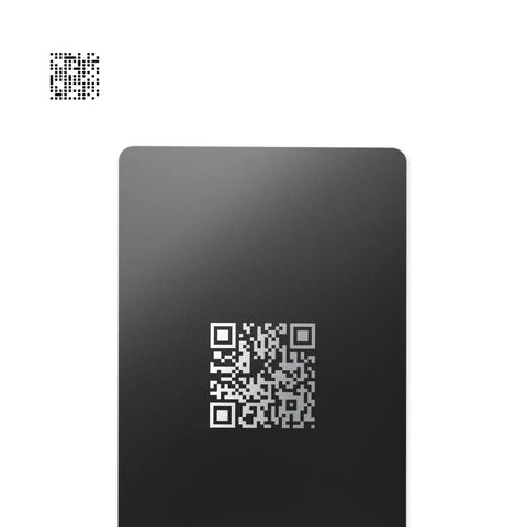 QR code metal digital business card
