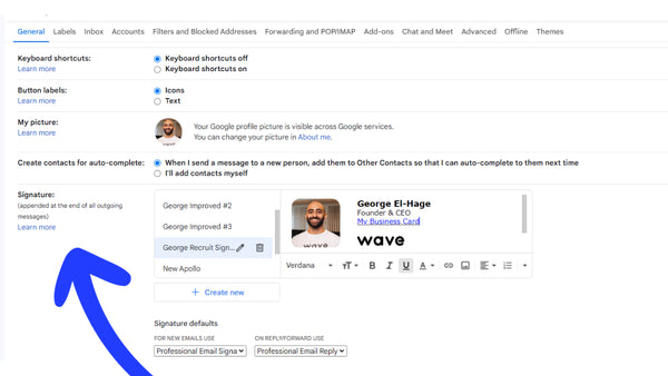 Signature editor in gmail