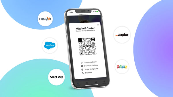 Digital business card qr code and crm integrations