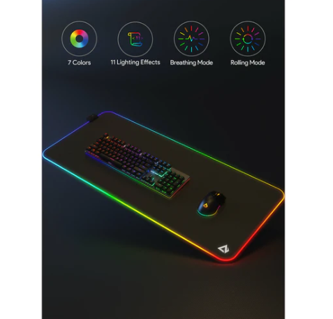 AUKEY Gaming Mouse Pad Large XXL (35.4 x 15.75 x 0.15in) Thick Extended  Mouse Mat Non-Slip Spill-Resistant Desk Pad with Special-Textured Surface