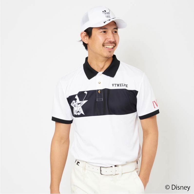 [V12] Golf [Mickey Mouse] Men's Water Absorbent Quick Dry Polo Shirt MICKEY  / NO.12 POLO | 【公式通販】