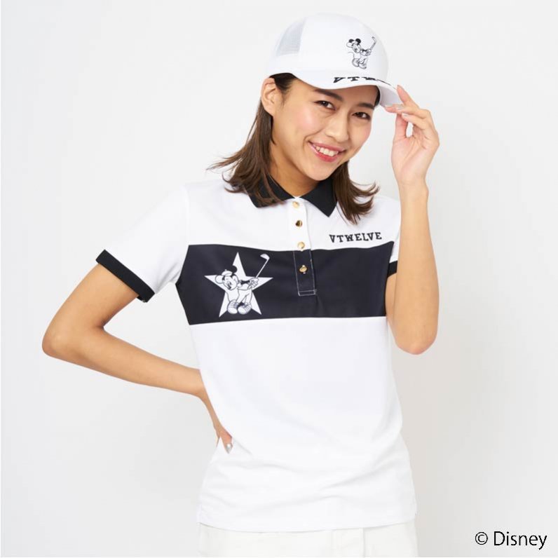 [V12] Golf [Mickey Mouse] Women's Water Absorbent Quick Dry Polo Shirt  MICKEY / NO.12 POLO_WM | 【公式通販】