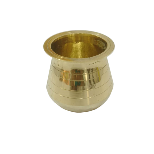 DivineTemples Brass Puja Kalash (Golden, Small, 6 cms)