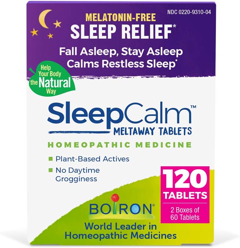 Boiron SleepCalm Sleep Aid - Melatonin-Free - 60 Count (Pack of 2)