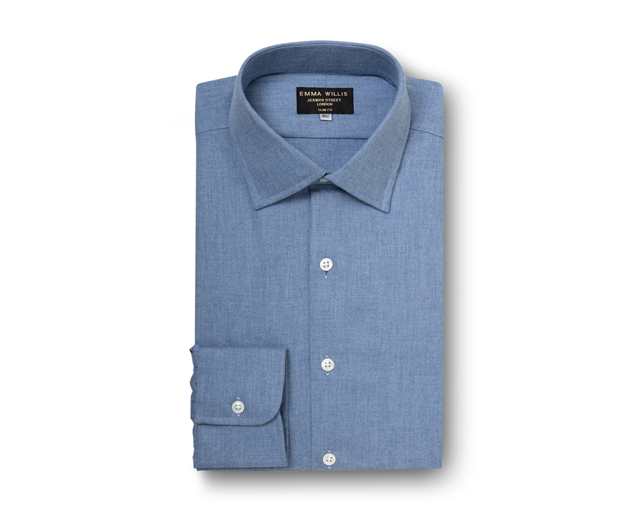 Brushed Cotton Shirt - Denim