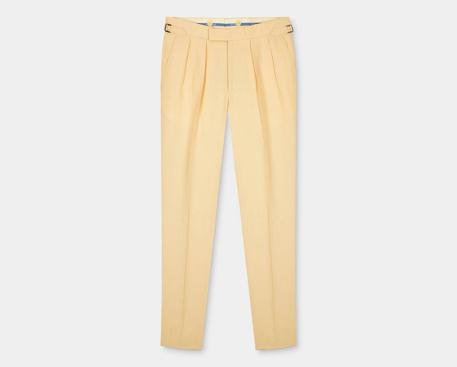 Grant Yellow Linen Trousers