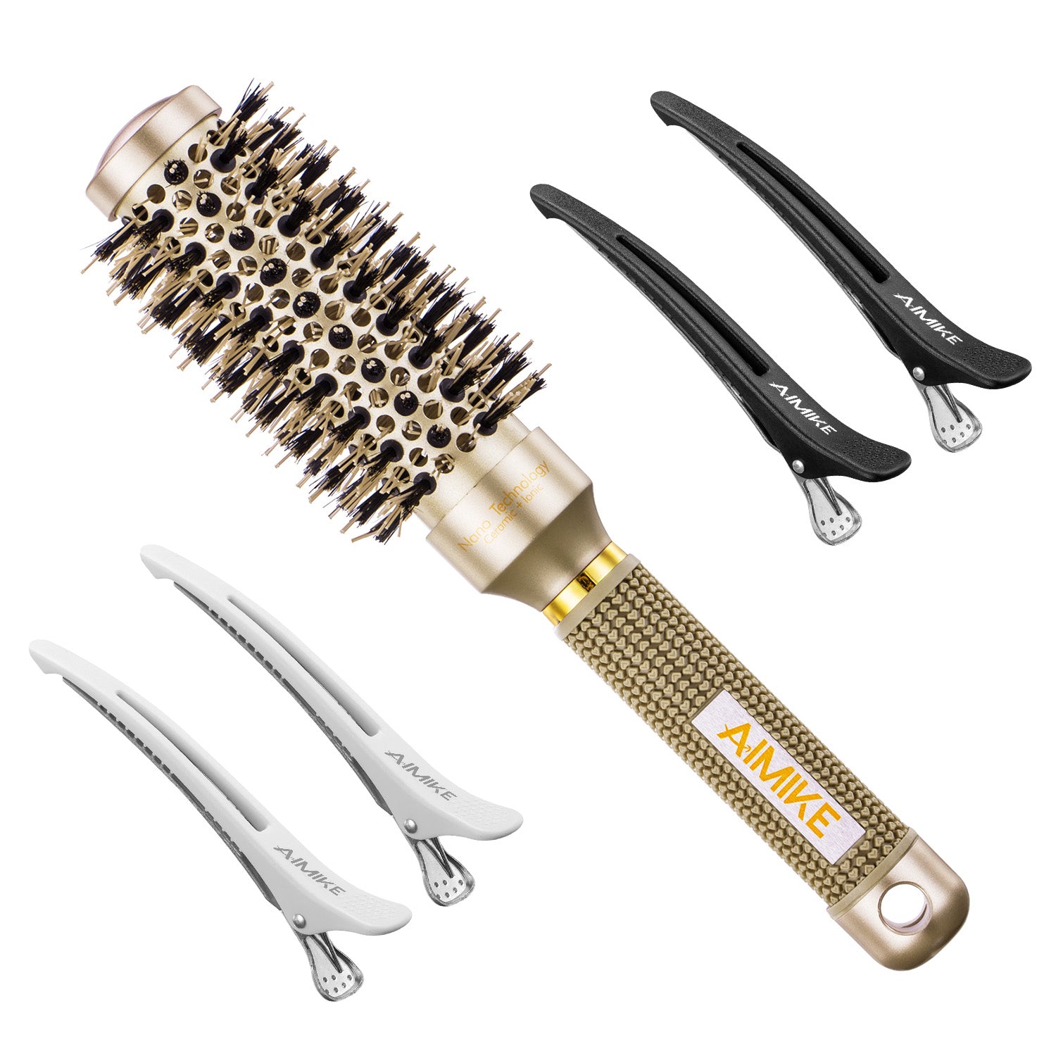 Buy 4pcs Round Hair Brush set for Blow Drying Professional Thermal Nano  Ceramic Lonic Barrel Hair Styling Curling Women Boar Bristle Hairbrush  Round Setââ Online at Low Prices in India  Amazonin