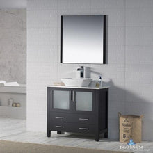 Load image into Gallery viewer, Blossom  Sydney 36 Inch Vanity Set with Vessel Sink and Mirror in Espresso