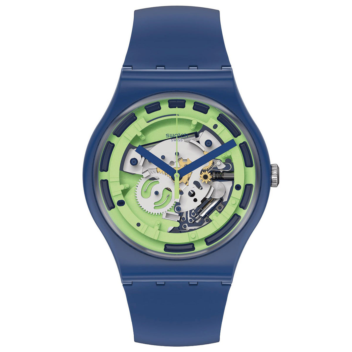 Swatch - Clearly Blue Striped - SUOK156 - egywatch.com