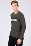 White Men's Printed Long Sleeve Slim Fit O Neck Sweatshirt-87416_01