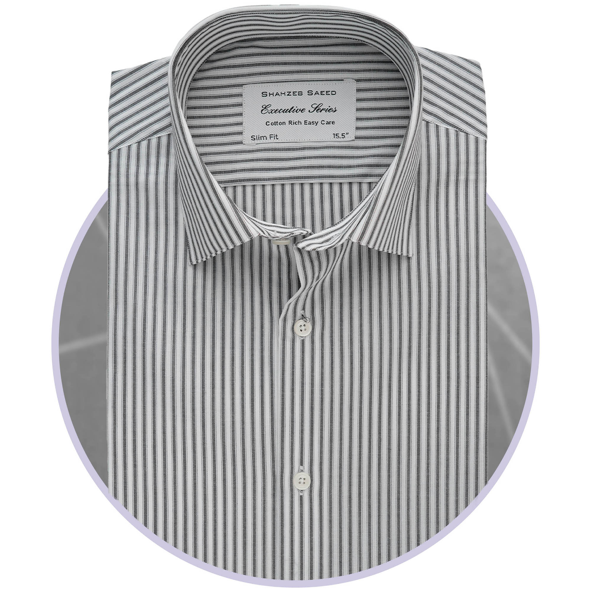 Buy Men's Crushed Self Stripe Black Shirt Online