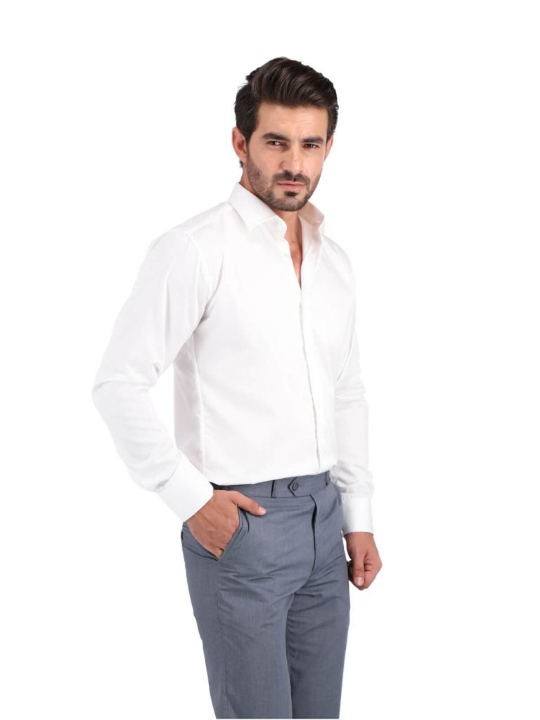 White Plain Dress Shirt