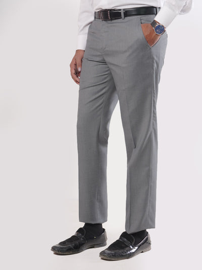Steel Grey Self Formal Dress Trouser (FDT-062)