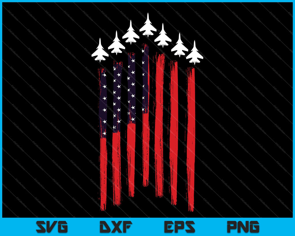 Download American Flag Usa Airplane Jet Fighter Patriotic Svg Files Creativeusarts
