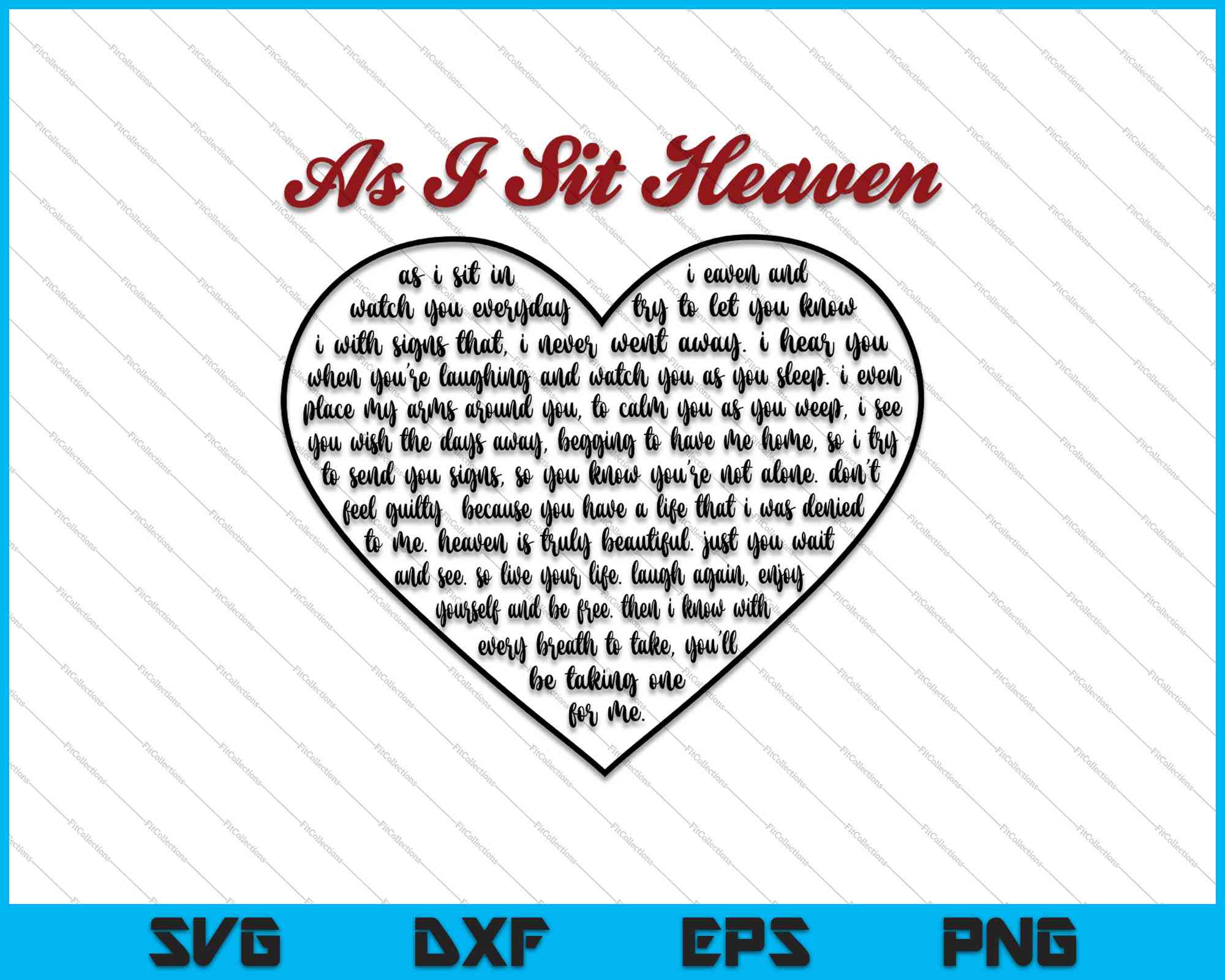 Download As I Sit In Heaven Poem Svg Png Files Creativeusarts