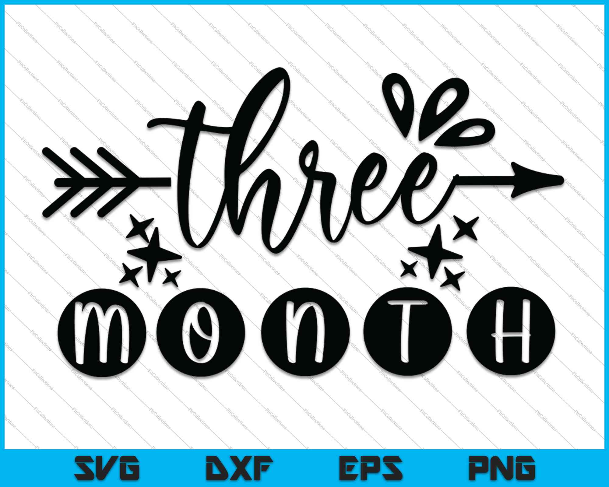 Download Baby Girls First Year Third Month Milestone Svg Png Files Creativeusarts