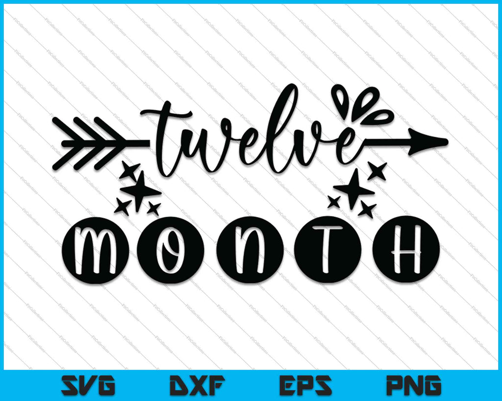 Download Baby Girls First Year Twelfth Month Milestone Svg Png Files Creativeusarts