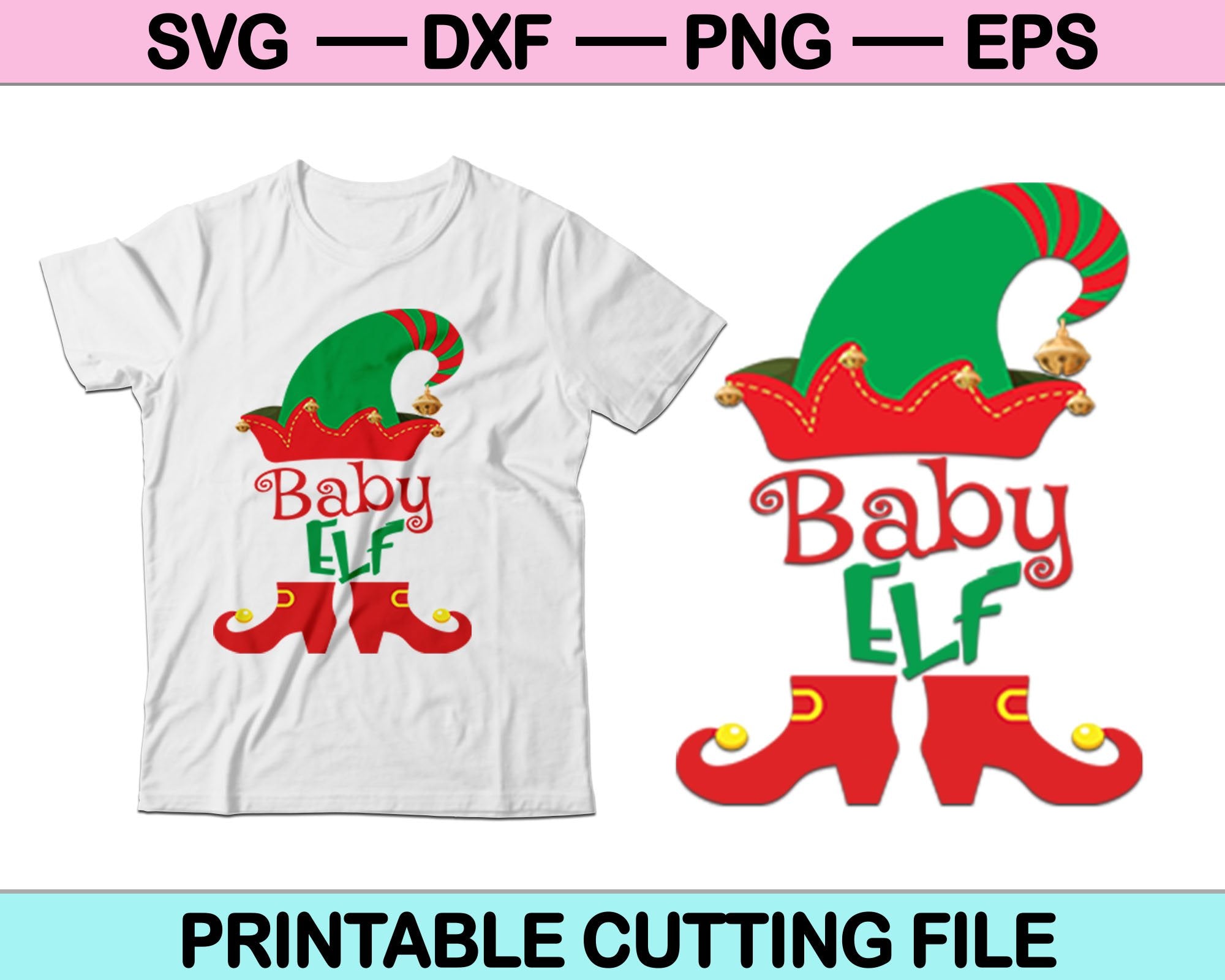 Christmas Elf Family Baby Svg Png Cutting Printable Files Creativeusarts