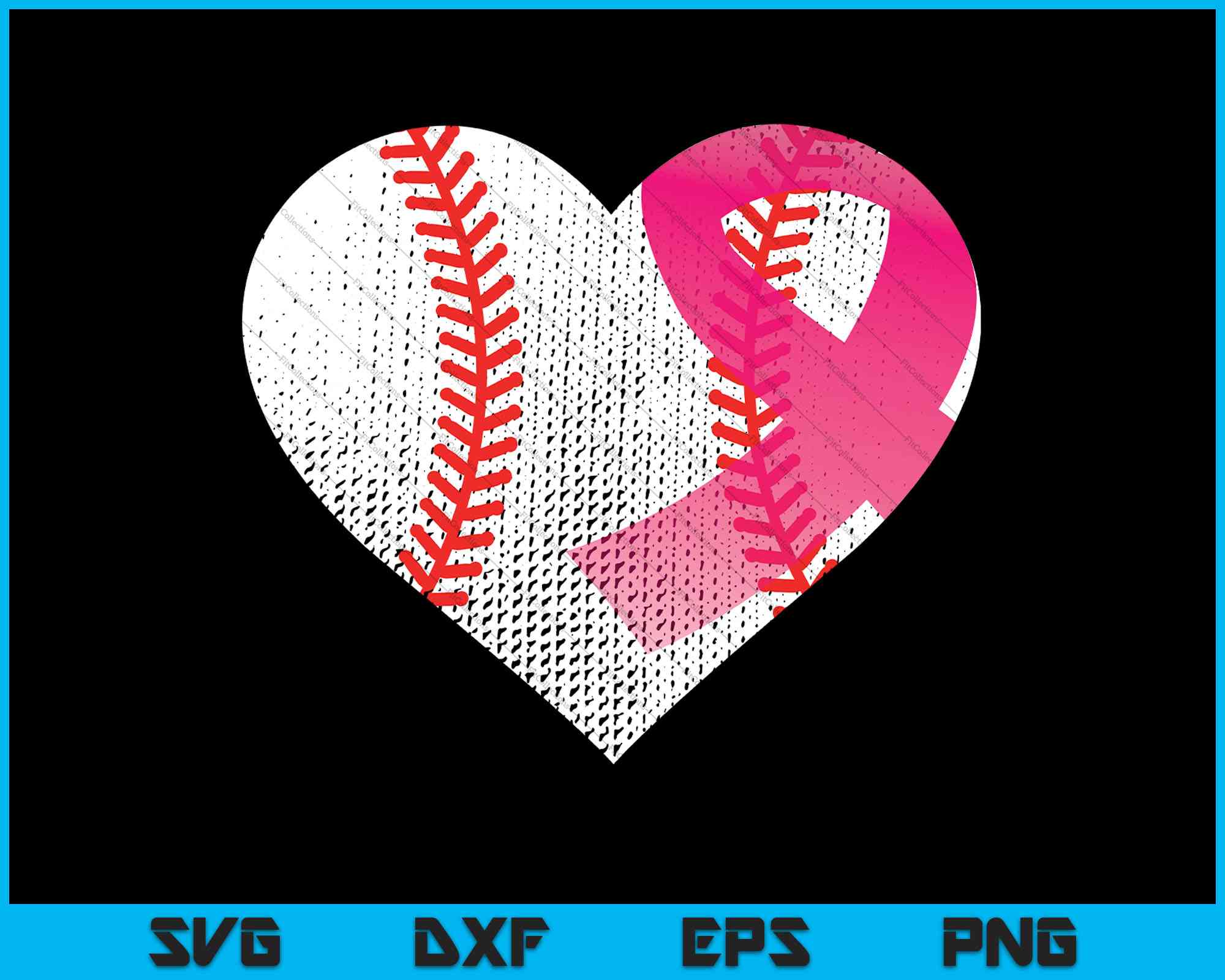 Download Baseball Pink Ribbon Breast Cancer Awareness Svg Png Files Creativeusarts