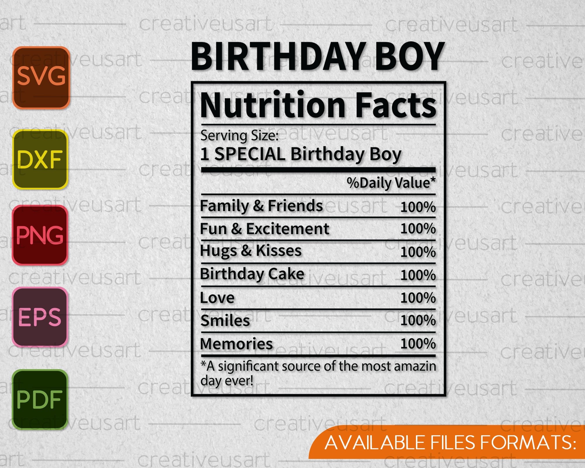 Download Birthday Facts Nutrition Facts Svg Png Files Creativeusarts