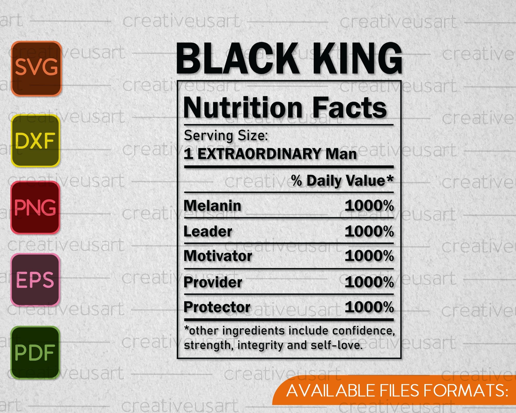 Free Black King Nutrition Facts Svg Free