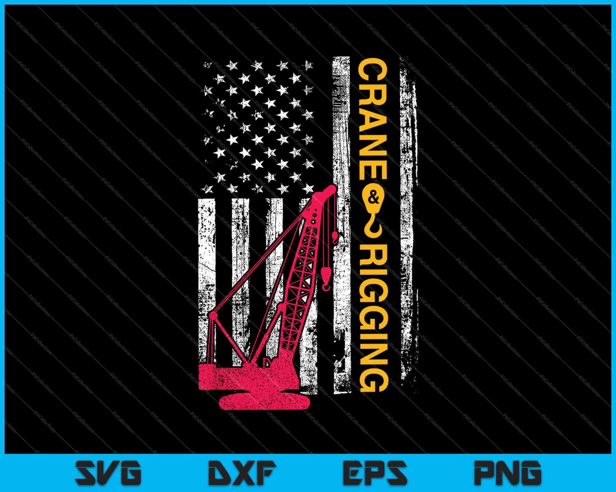 Download Crane Operator Rigger American Flag Svg Png Files Creativeusarts