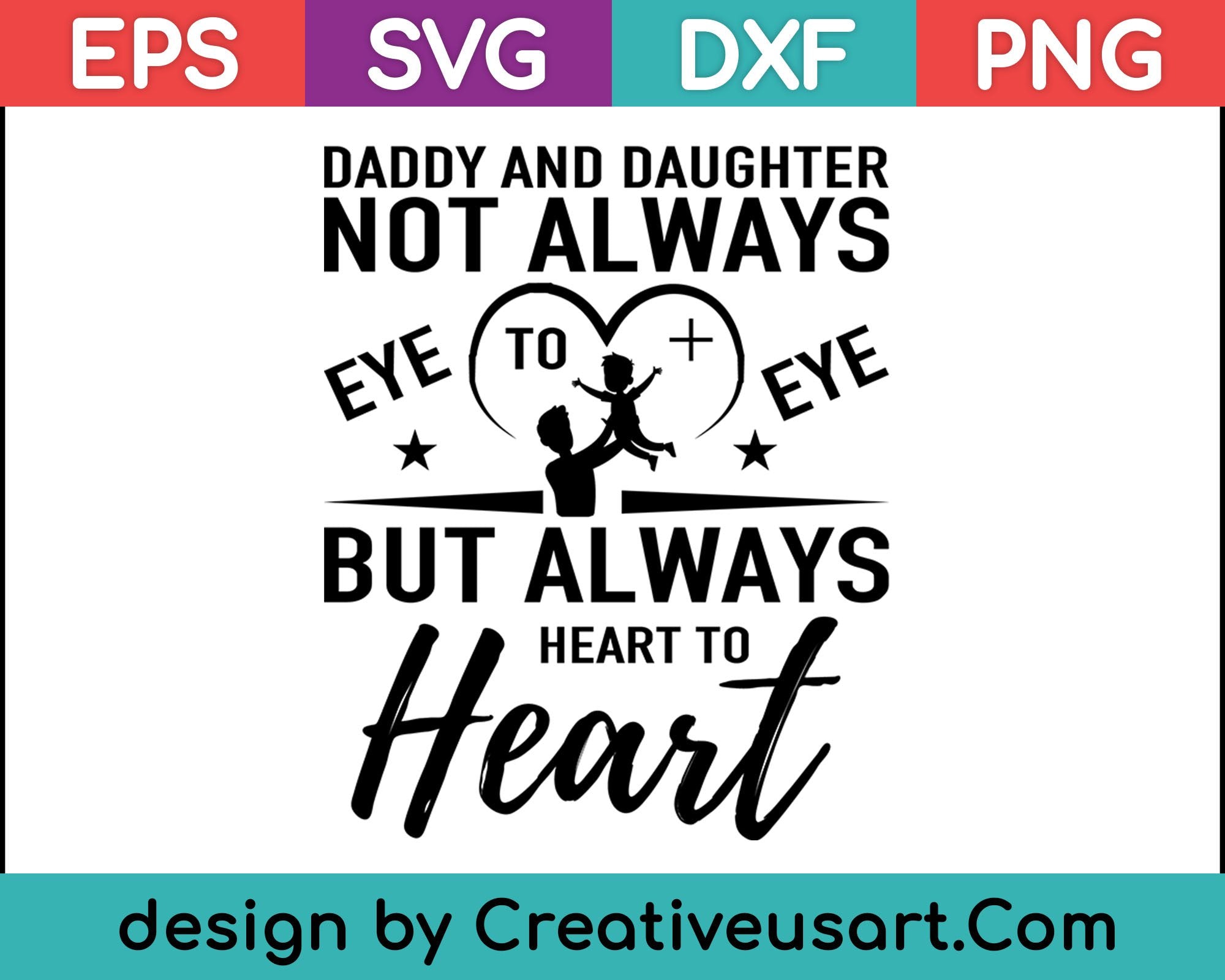 Download Daddy And Daughter Always Heart To Heart T Shirt Svg Files Creativeusarts