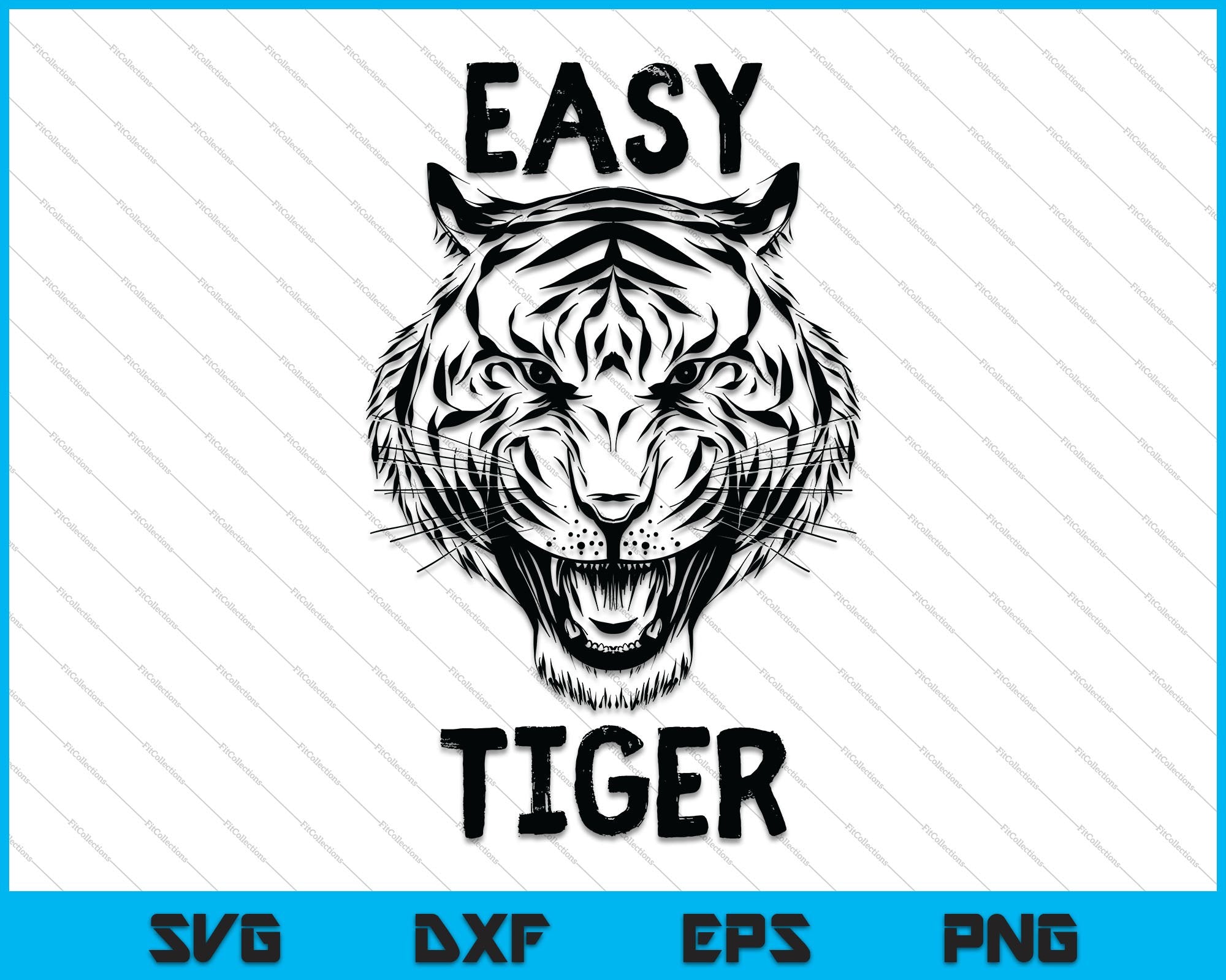 Download Easy Tiger Trendy Animal Print Graphic Roar Svg Files Creativeusarts