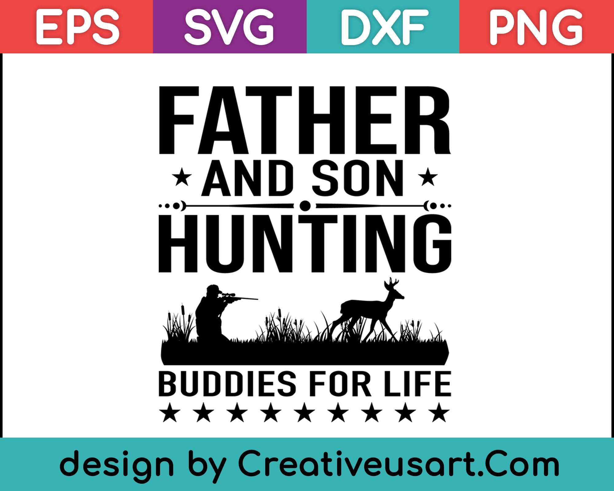 Download Father And Son Hunting Buddies For Life T Shirt Gift Svg Files Creativeusarts