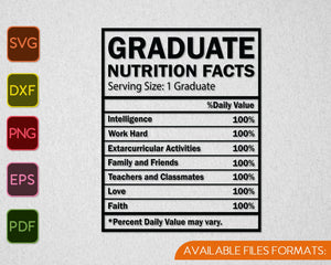 Download Graduate Nutrition Facts Nutrition Facts Template Svg Png Files Creativeusarts
