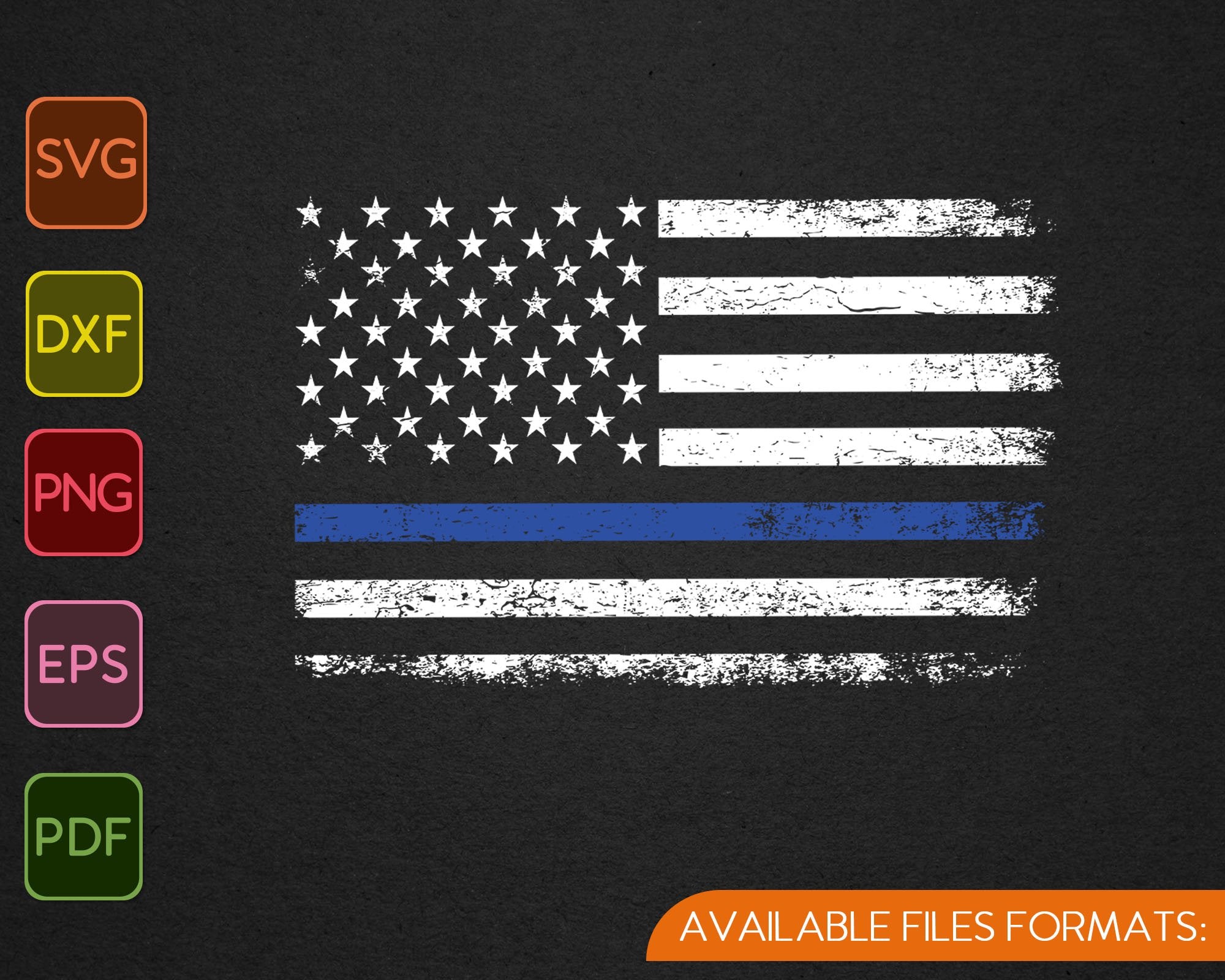 Download Blue Line American Flag Support Police Svg Png Files Creativeusarts