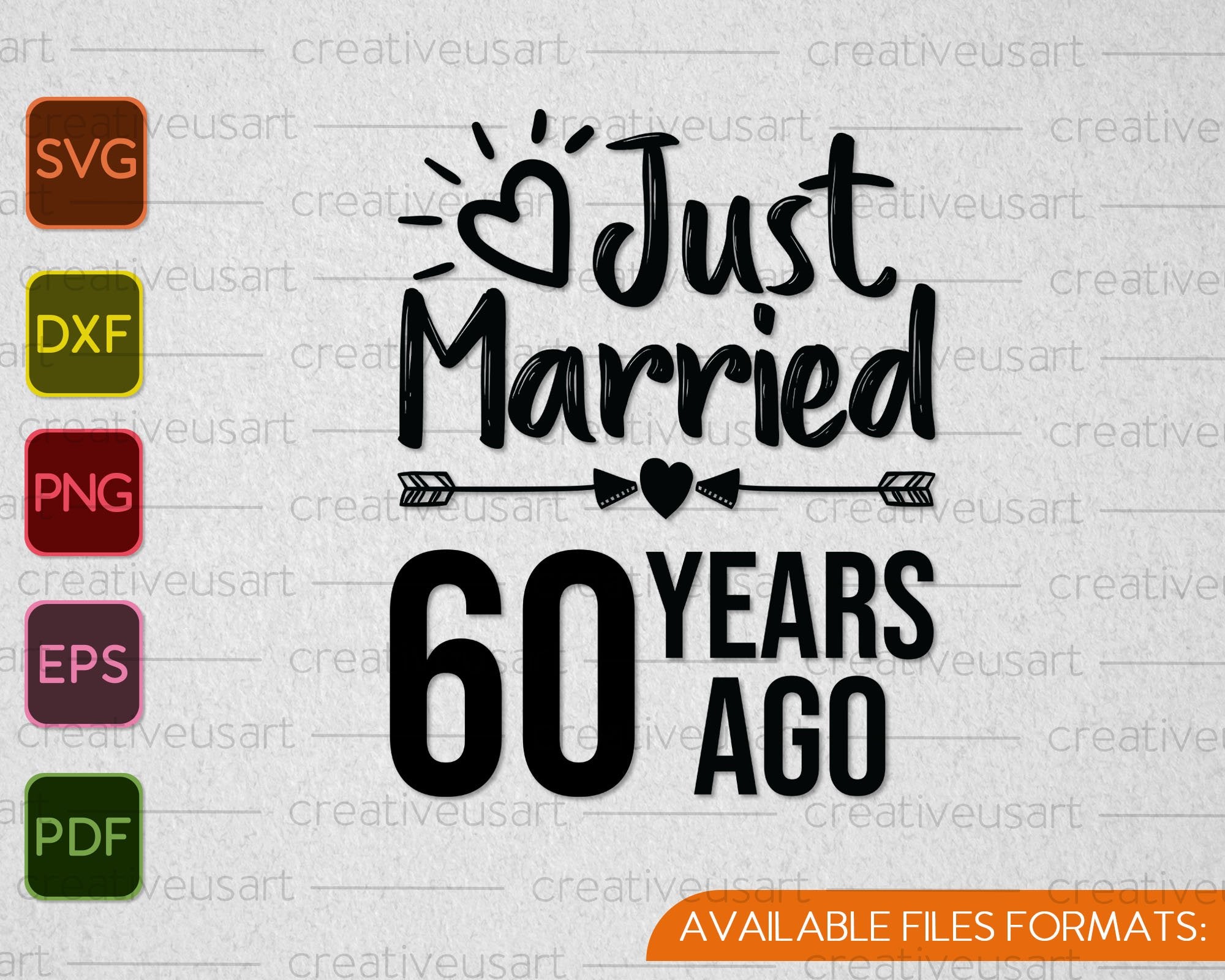 Download Just Married 60 Years Ago Svg Png Files Creativeusarts