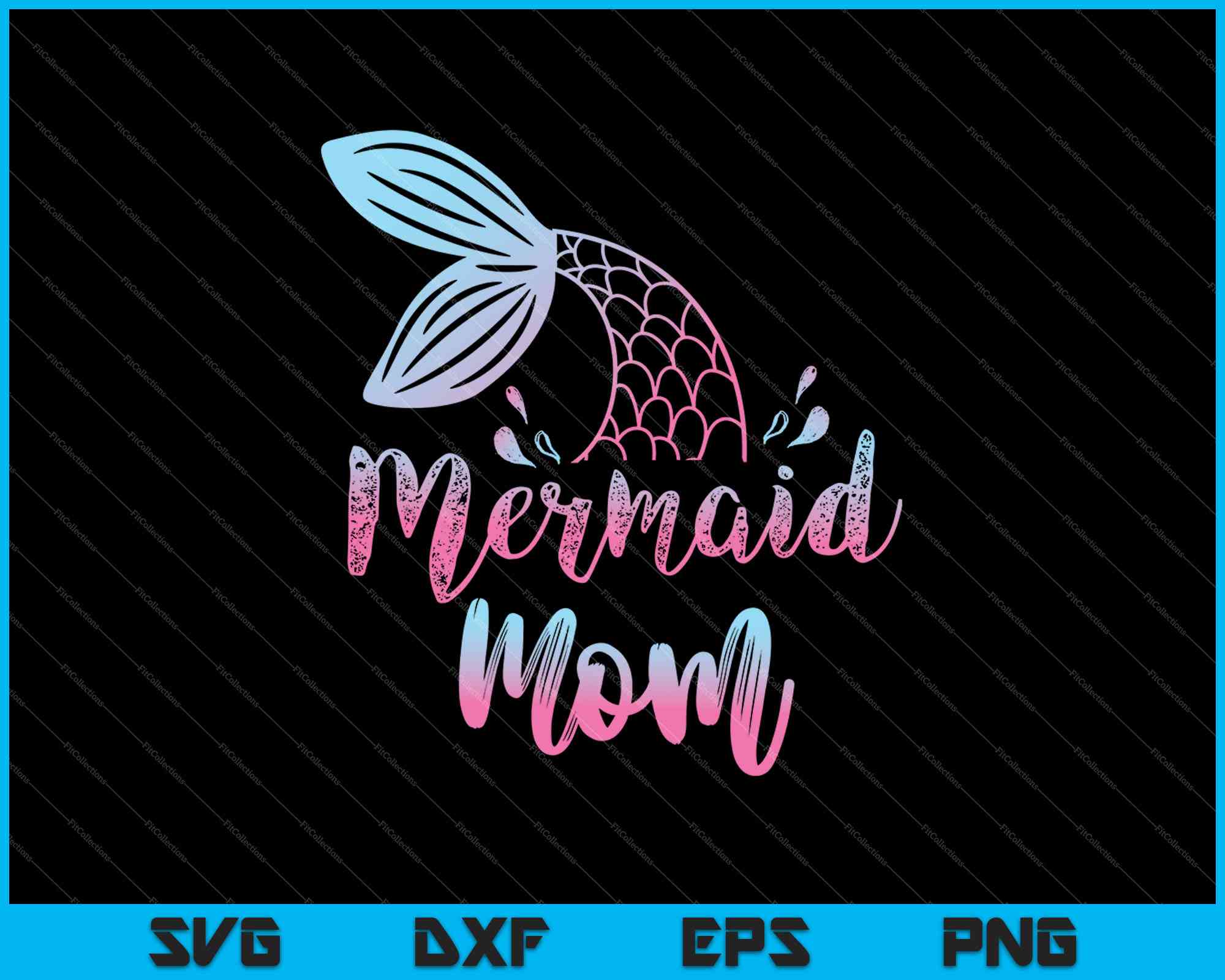 Mermaid Mom Funny Mermen Family Matching Birthday Svg Png Files Creativeusarts