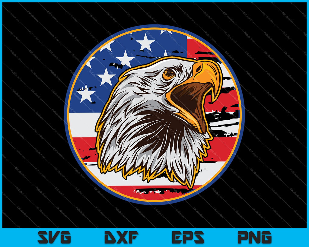 Download Patriotic Bald Eagle American Flag 4th Svg Png Files Creativeusarts