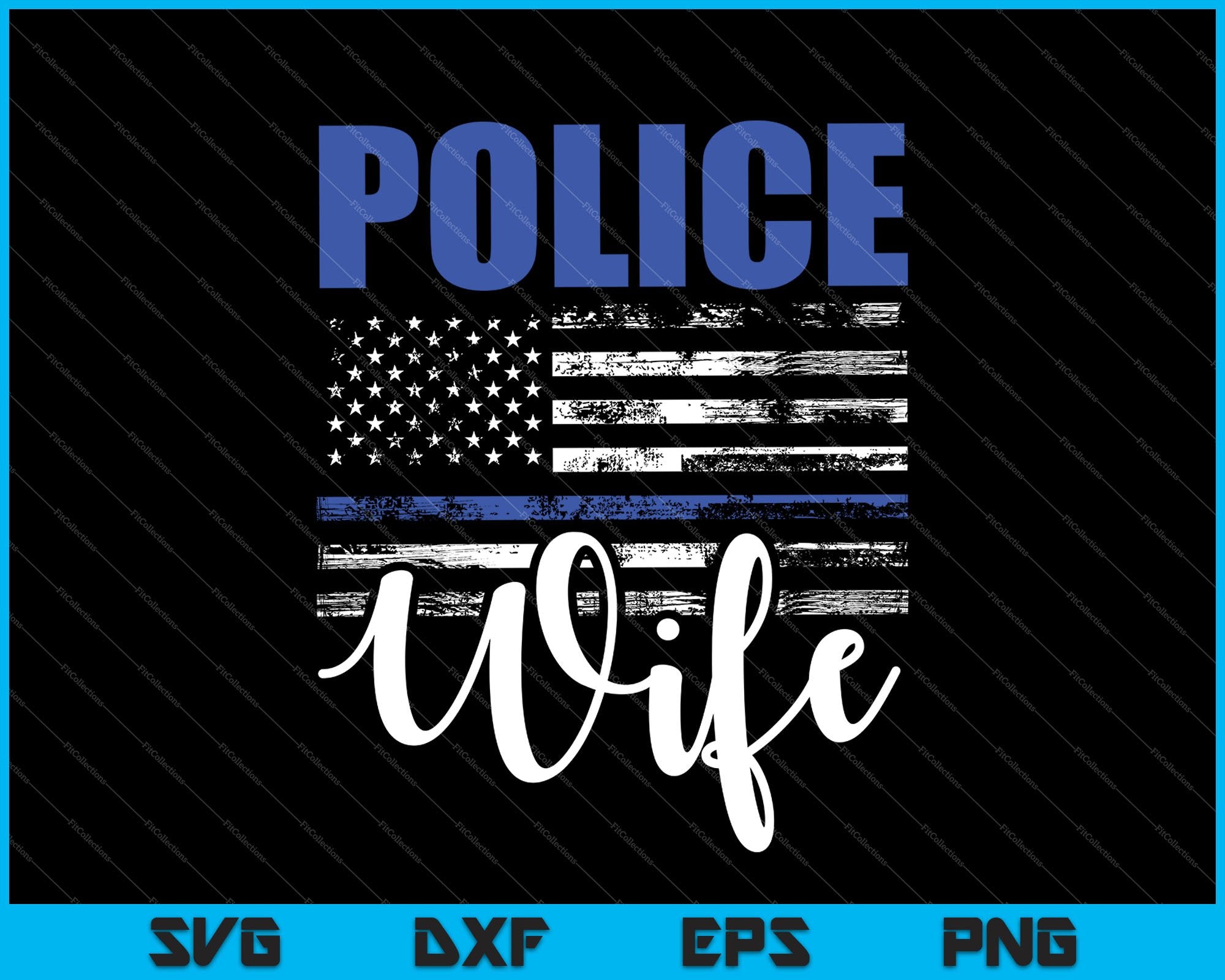 Download Police Wife Pride American Flag Design Svg Png Files Creativeusarts