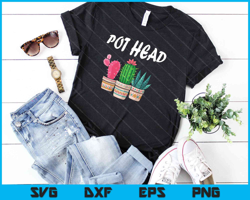 Download Pot Head Cactus Gardening Plant Lover Svg Png Files Creativeusarts