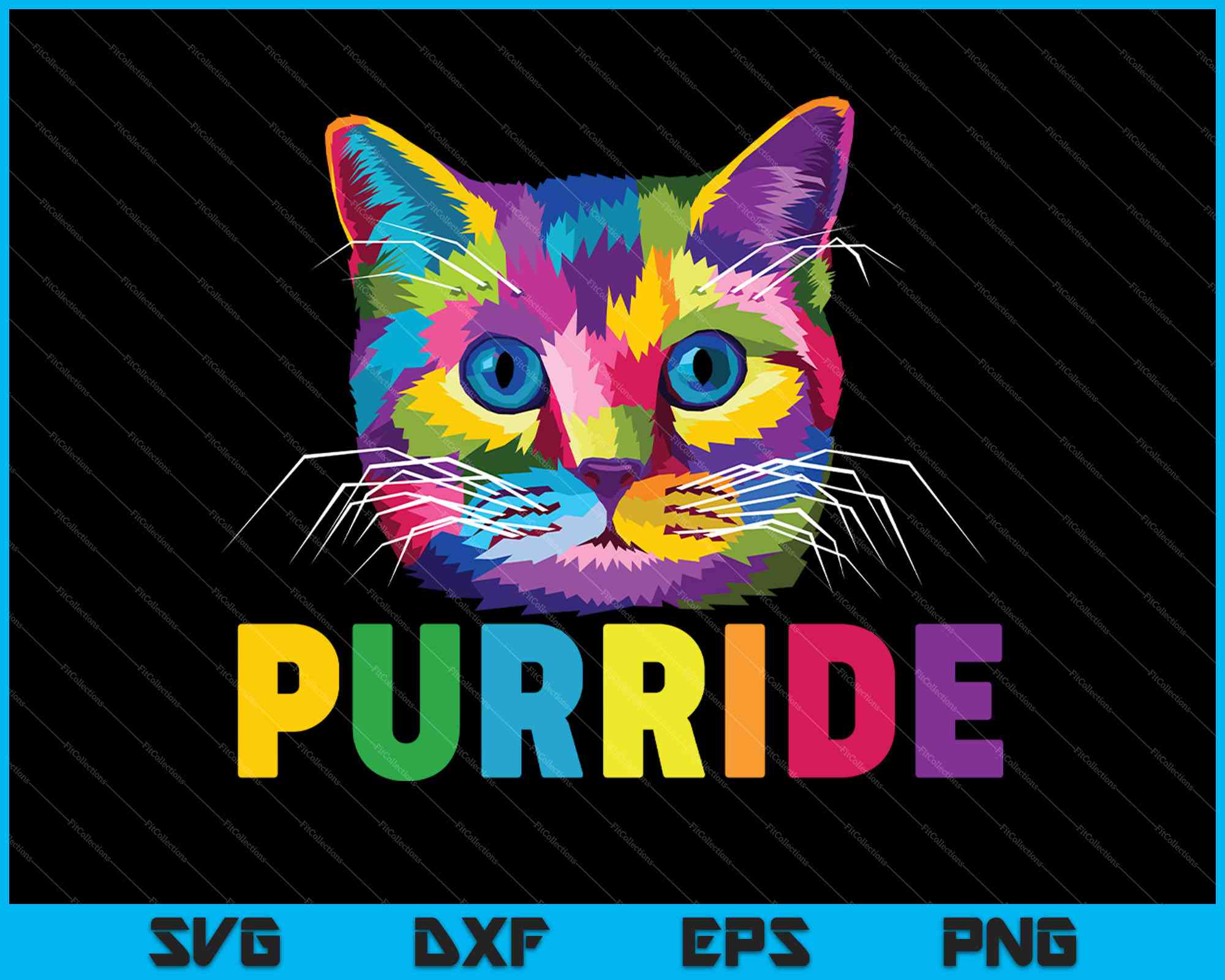 Download Pride Colorful Lgbt Purride Rainbow Cat Lover Gift Svg Png Files Creativeusarts
