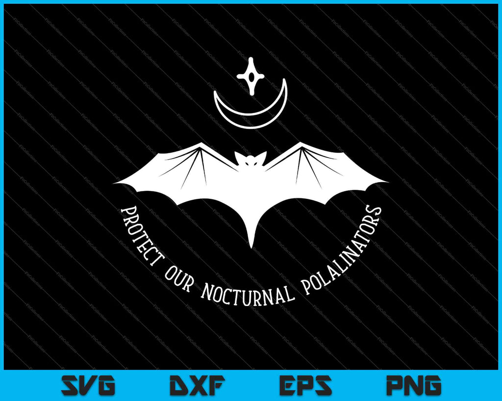 Download Protect Our Nocturnal Polalinators Bat With Moon Svg Png Files Creativeusarts