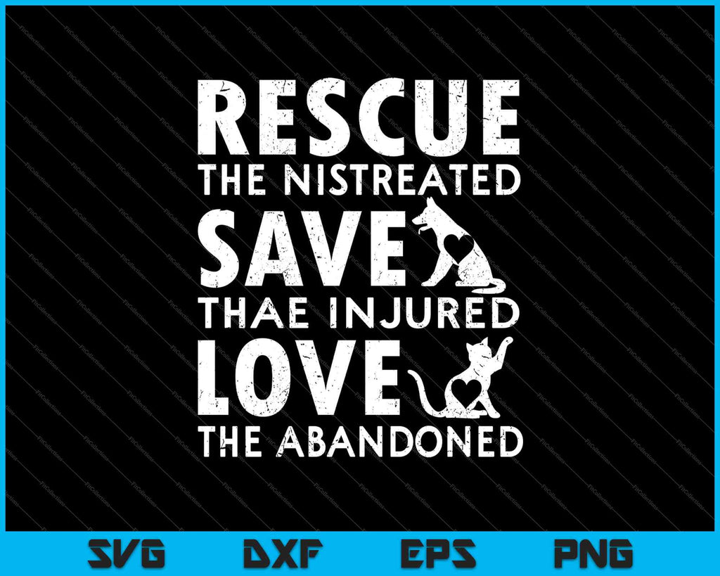 Download Rescue Save Love Animal Rescue Dog Lover Cat Lover Svg Png Files Creativeusarts
